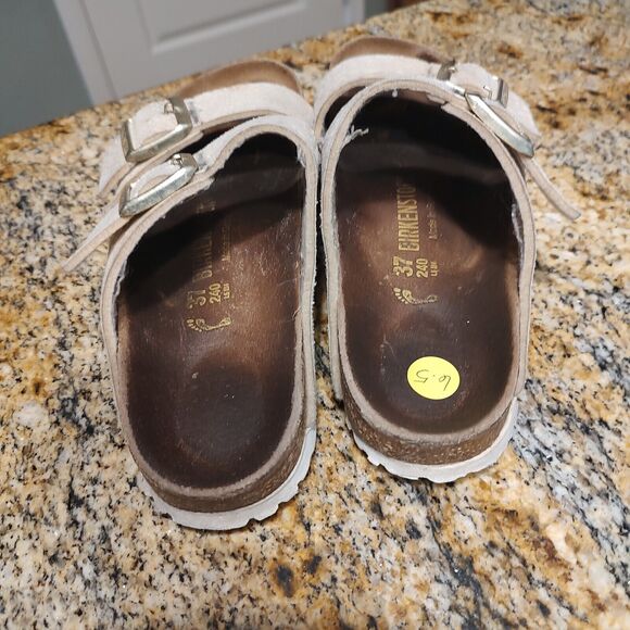 Birkenstock Women's Arizona Shiny Python Eggshell Slip On Sandals Size 37 US 6.5 - Picture 4 of 8